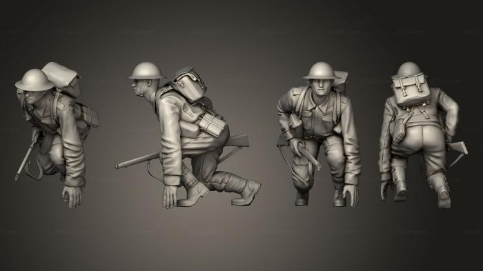 Military figurines (british soldiers ww 2 004, STKW_3709) 3D models for cnc