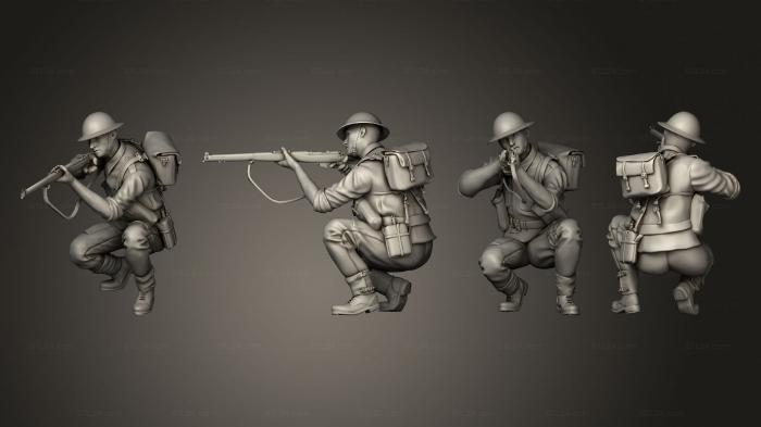 Military figurines (british soldiers ww 2 005, STKW_3710) 3D models for cnc