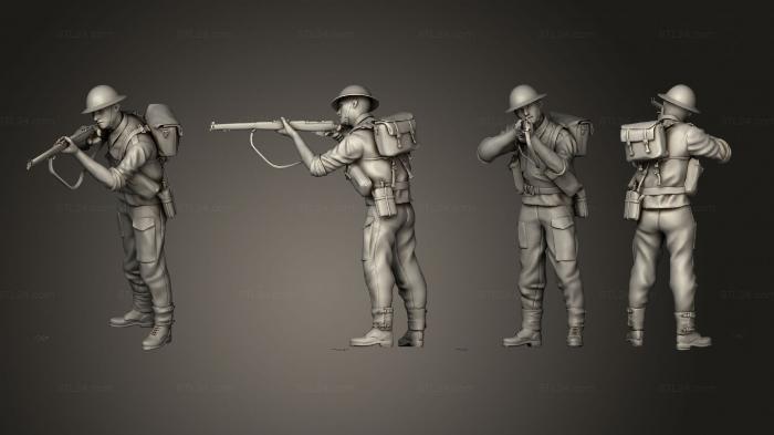 Military figurines (british soldiers ww 2 006, STKW_3711) 3D models for cnc