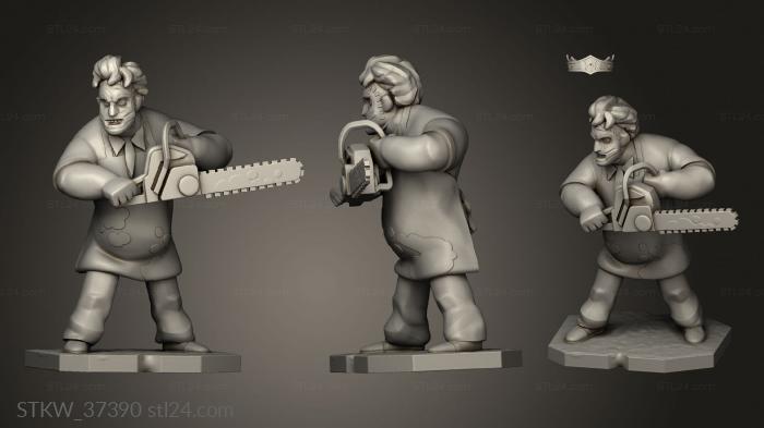 Military figurines (Leatherface, STKW_37390) 3D models for cnc