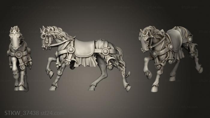 Military figurines (HORSE PRAETORIAN CAPTAIN, STKW_37438) 3D models for cnc