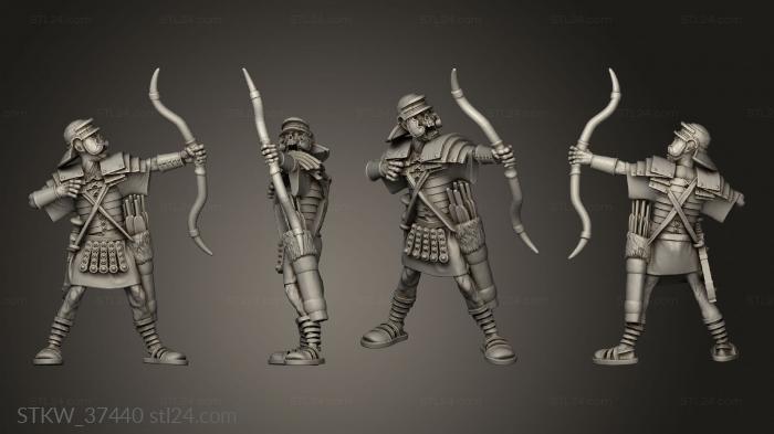 Military figurines (LGIONNAIRE ARCHER, STKW_37440) 3D models for cnc