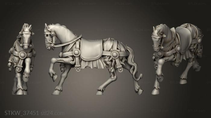 Military figurines (PRAETORIAN HORSE, STKW_37451) 3D models for cnc