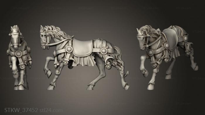 Military figurines (PRAETORIAN HORSE, STKW_37452) 3D models for cnc