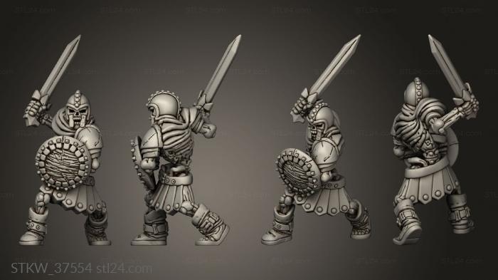 Military figurines (Lich and Skeletons Skeleton, STKW_37554) 3D models for cnc