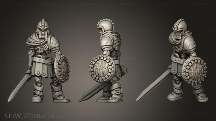 Military figurines (Lich and Skeletons Skeleton, STKW_37558) 3D models for cnc