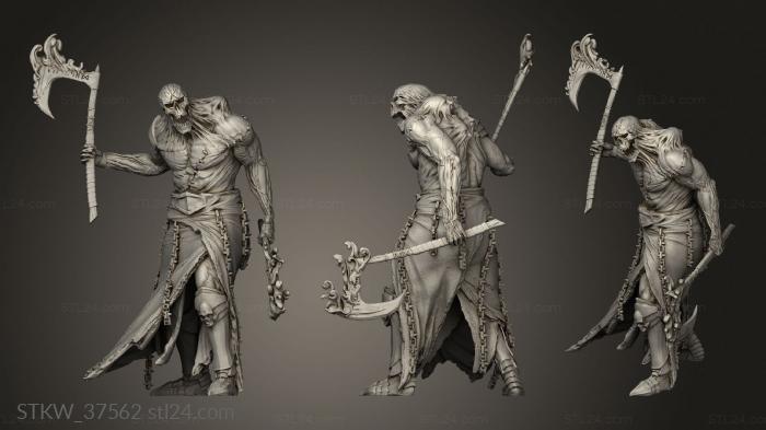 Military figurines (Lich Berserker Thicker for Yes Flame Mesh, STKW_37562) 3D models for cnc