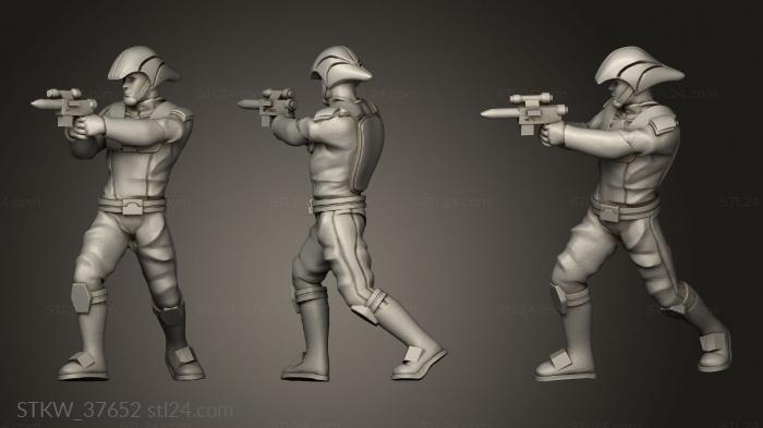 Military figurines (Light Trooper, STKW_37652) 3D models for cnc