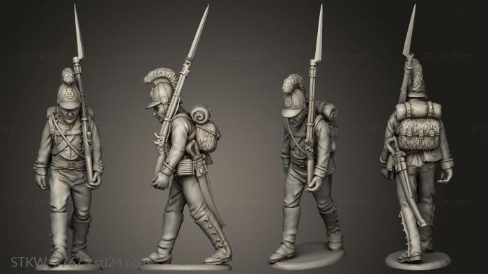 Military figurines (Line Infantry, STKW_37673) 3D models for cnc