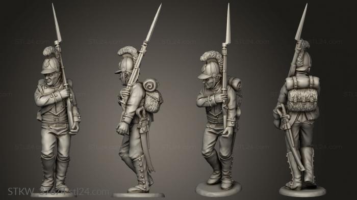 Military figurines (Line Infantry, STKW_37674) 3D models for cnc