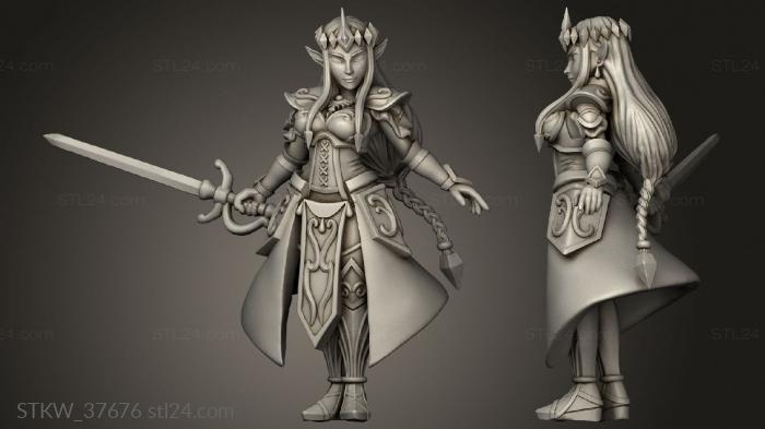 Military figurines (Link and Zelda Zalidra Elven Princess, STKW_37676) 3D models for cnc