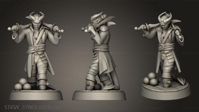 Military figurines (Lost World Tieflings Swashbuckler, STKW_37883) 3D models for cnc