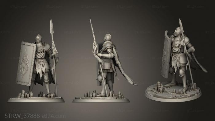 Military figurines (Lothric KNIGHT Dark Souls, STKW_37888) 3D models for cnc