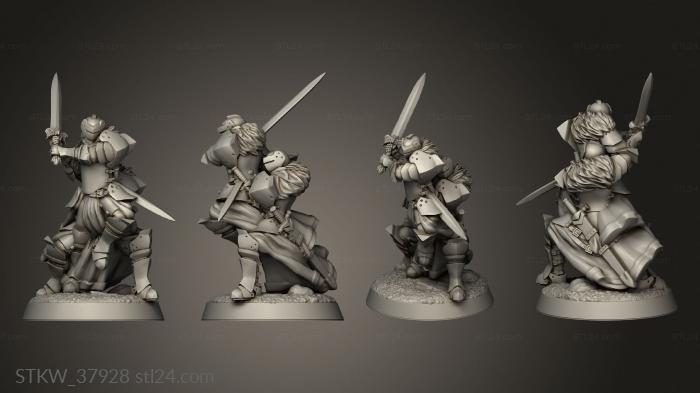 Military figurines (Kings Guard Kingsguard, STKW_37928) 3D models for cnc