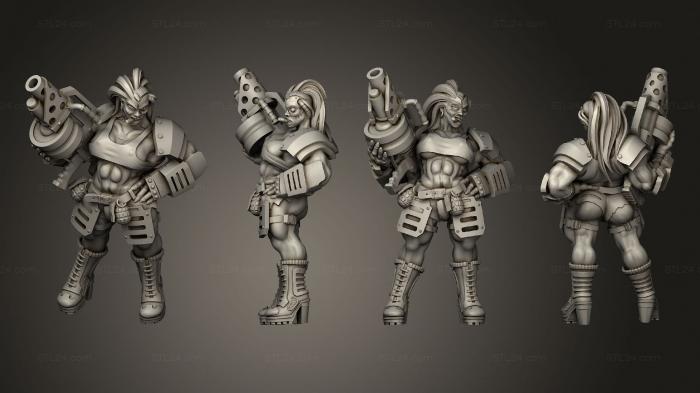 Military figurines (Brute Ganger pose 3 leader, STKW_3793) 3D models for cnc