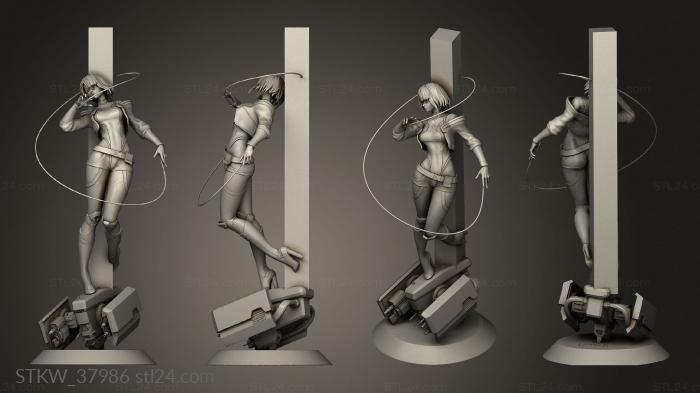 Military figurines (Lucy Cyberpunk Action to hand, STKW_37986) 3D models for cnc