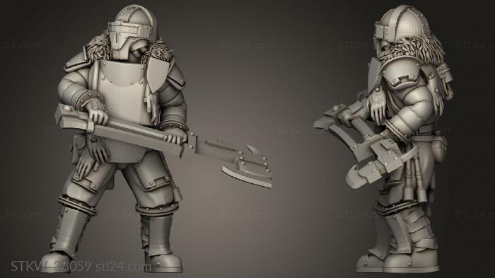 Military figurines (Securis Trooper, STKW_38059) 3D models for cnc