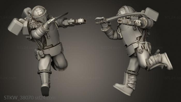 Military figurines (campaign drop commander, STKW_38070) 3D models for cnc