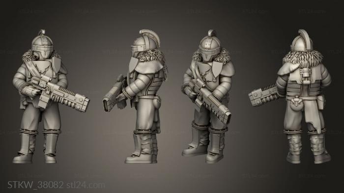 Military figurines (campaign hoplitai trooper, STKW_38082) 3D models for cnc