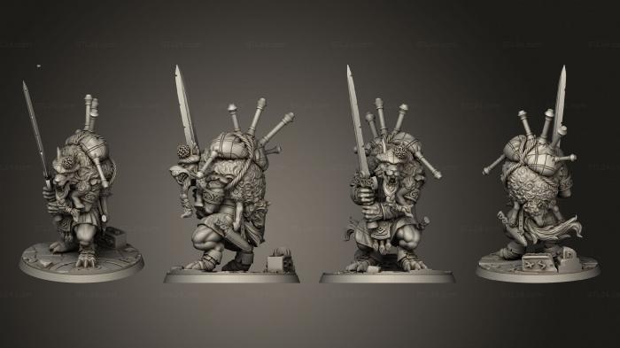 Military figurines (Bryce Bard of the moon, STKW_3817) 3D models for cnc