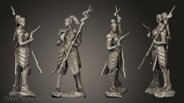 Military figurines (Mage Mushroom Warriors, STKW_38203) 3D models for cnc