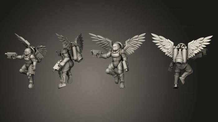 Military figurines (BS Jetpacks 4 Pistols, STKW_3839) 3D models for cnc
