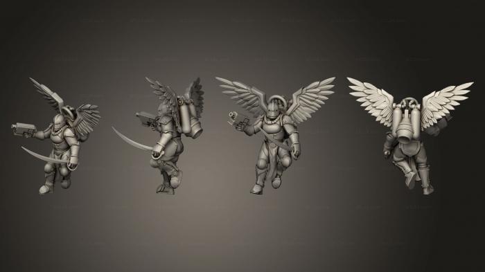 Military figurines (BS Jetpacks 5 Pistols, STKW_3841) 3D models for cnc