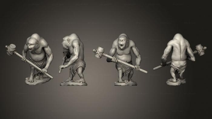 Military figurines (BSG Miniatures The Troll HQ 2 troll V 1, STKW_3854) 3D models for cnc