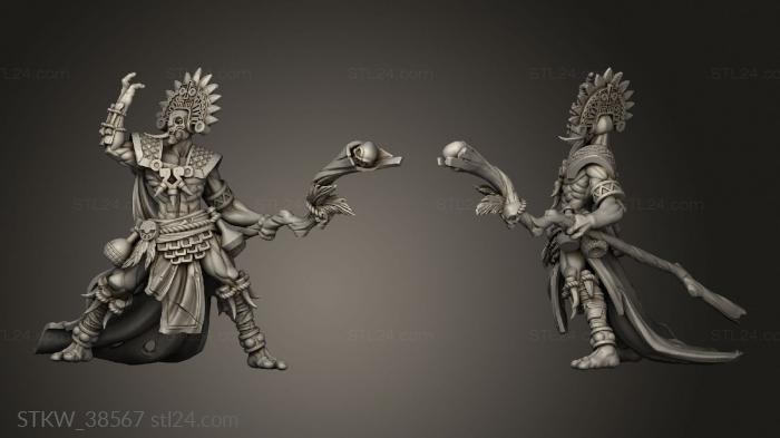 Military figurines (Masks Eztli Ikal Shaman, STKW_38567) 3D models for cnc