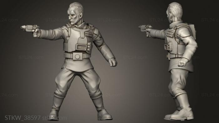 Military figurines (Masterful Tactician, STKW_38597) 3D models for cnc