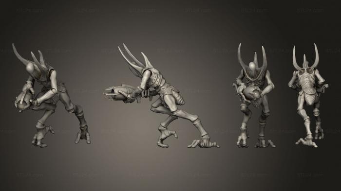 Military figurines (Bug Warrior Infantry 2, STKW_3865) 3D models for cnc
