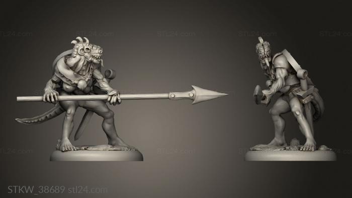 Lizardfolk Female Spear Two