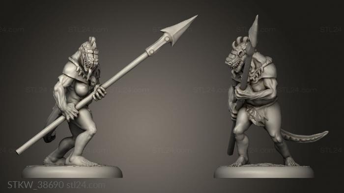 Lizardfolk Female Spear Two