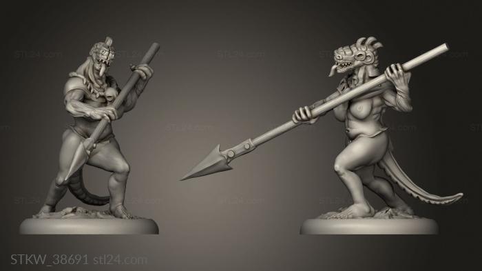 Lizardfolk Female Spear Two