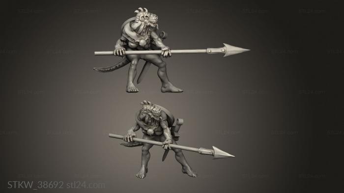 Lizardfolk Female Spear Two