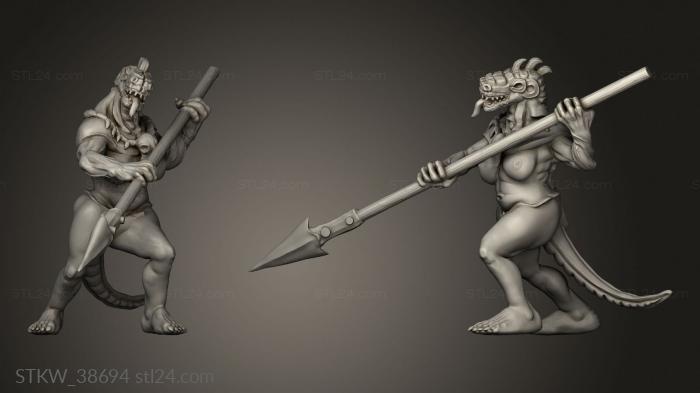 Lizardfolk Female Spear Two