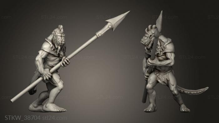 Lizardfolk Male Spear Two