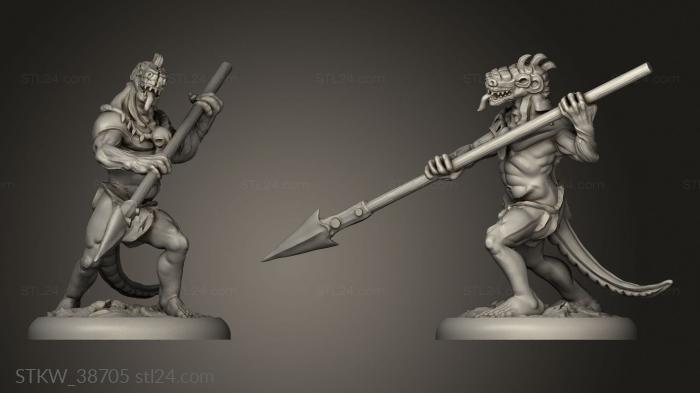 Lizardfolk Male Spear Two