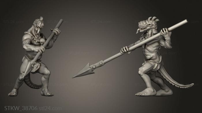 Lizardfolk Male Spear Two