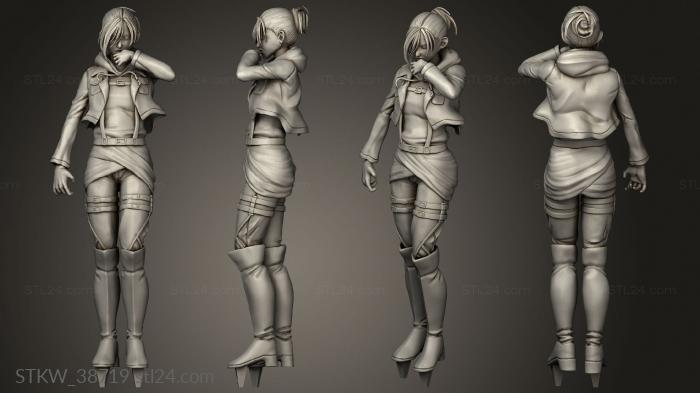 Military figurines (Megata Kyojin annie Cabeza chica, STKW_38719) 3D models for cnc