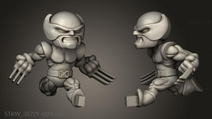 Men vs Sentinel Chibi Diorama Wolverine