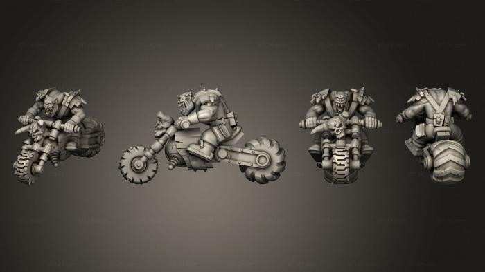 Military figurines (bul ork bikes 02, STKW_3881) 3D models for cnc