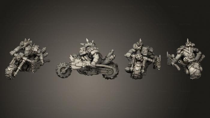 Military figurines (bul ork bikes 2 01, STKW_3882) 3D models for cnc