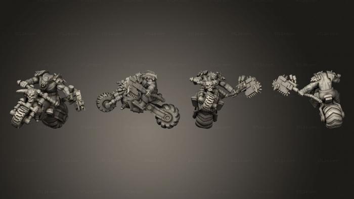 Military figurines (bul ork bikes 2 02, STKW_3883) 3D models for cnc