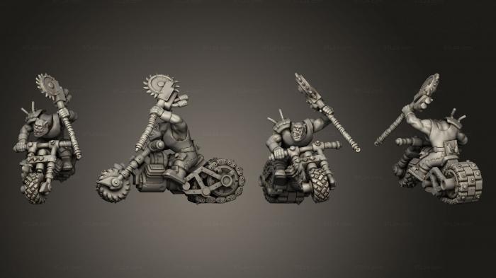 Military figurines (bul ork bikes 2, STKW_3884) 3D models for cnc