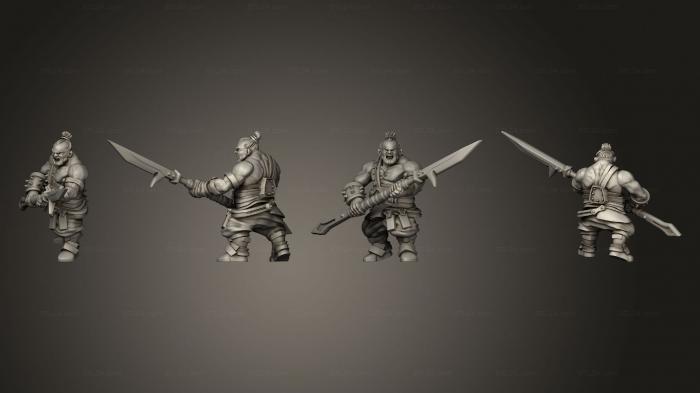 Military figurines (Bulky Dwarf Spear, STKW_3888) 3D models for cnc