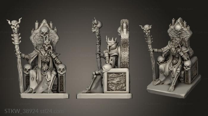 Military figurines (lich sit on throne, STKW_38924) 3D models for cnc