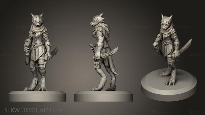 Military figurines (dragonborn, STKW_38931) 3D models for cnc