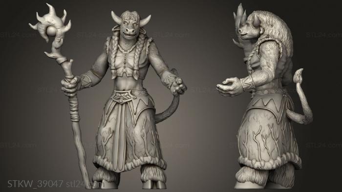 Minotaur Tribe Female with Staff