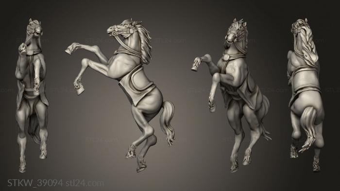 Military figurines (Cavalry Horse run, STKW_39094) 3D models for cnc